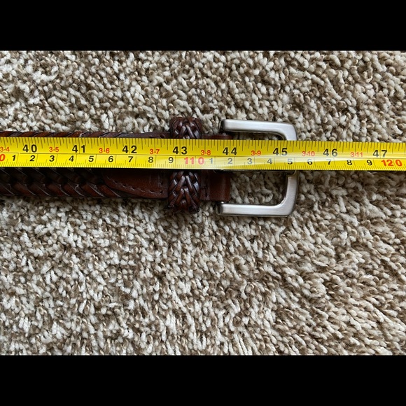 MENS brown braided belt. Size 40 - Picture 3 of 4